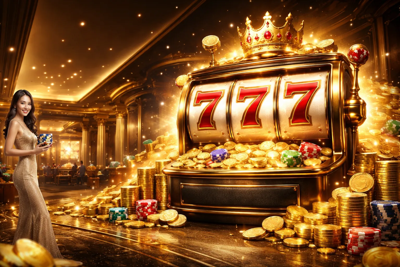 Hình ảnh chính 68win1 Game Slot với đồ họa rực rỡ và biểu tượng jackpot